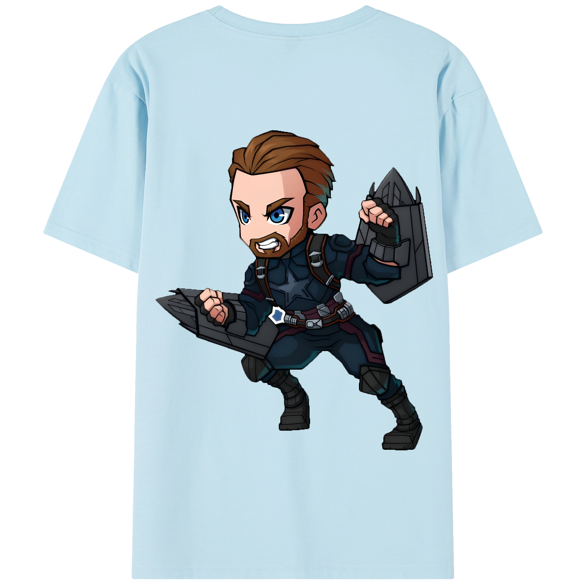 （画像用） アベンジャーズ The Avengers 綿100％半袖Tシャツ（背面プリント）